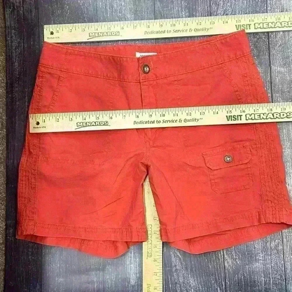 Dockers Chino Shorts Women 6 Red Cotton Stretch Outdoor Casual Ladies - Picture 2 of 4